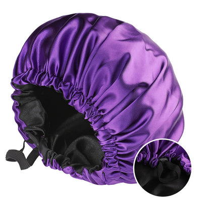 New Women's Fashion Double-layer Satin Sleeping Hat