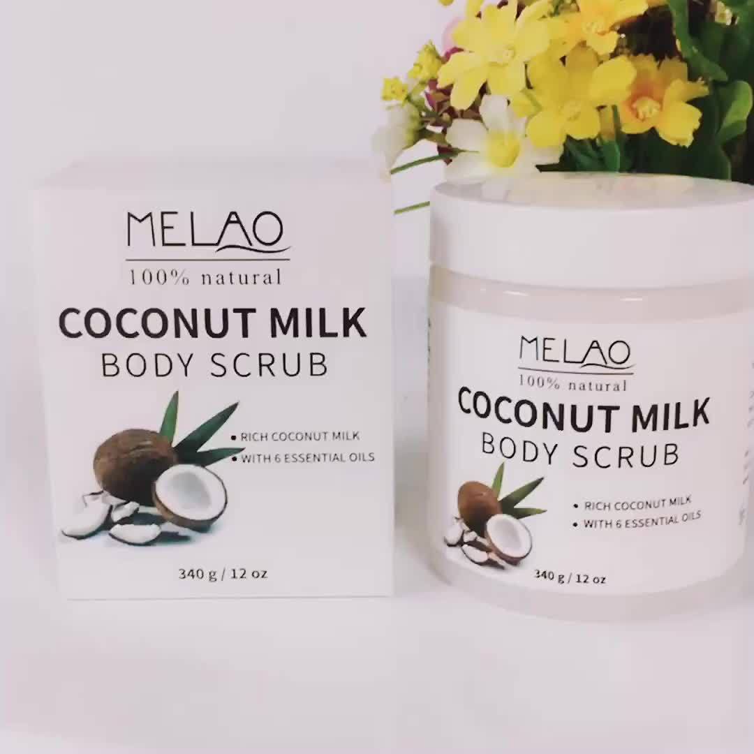 Coconut Milk Cleansing Moisturizing Exfoliating Body Scrub Cream