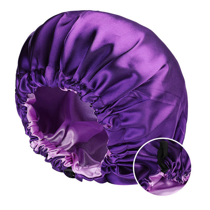 New Women's Fashion Double-layer Satin Sleeping Hat